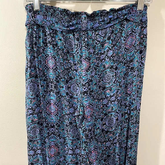 NWT Jessica Simpson Black Paisley Wide Leg Pants S - Picture 5 of 16